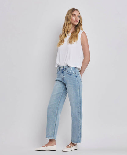 Lovervet by VERVET - HIGH RISE BARREL LEG JEANS