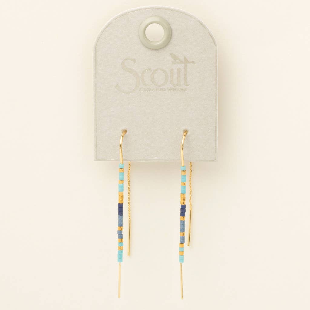 Scout Curated Wears - Chromacolor Miyuki Thread Earring - Cobalt Multi/Gold