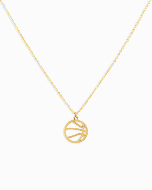 Basketball Cutout Pendant Necklace