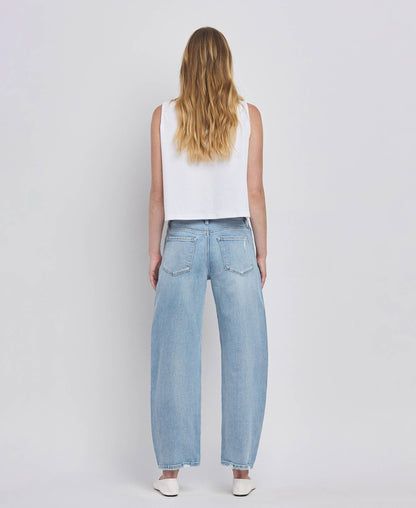 Lovervet by VERVET - HIGH RISE BARREL LEG JEANS