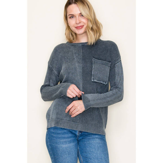STACCATO - TEXTURED POCKET SWEATER