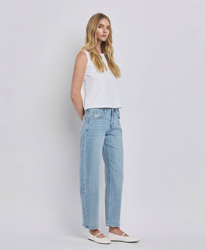 Lovervet by VERVET - HIGH RISE BARREL LEG JEANS