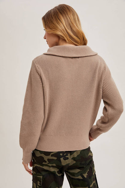 HALF ZIP SWEATER