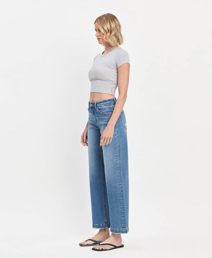 Lovervet by VERVET - HIGH RISE TROUSER WIDE JEANS