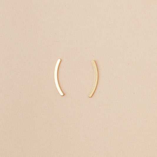 Scout Curated Wears - Refined Earring Collection - Comet Curve/Gold Vermeil