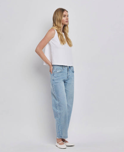 Lovervet by VERVET - HIGH RISE BARREL LEG JEANS