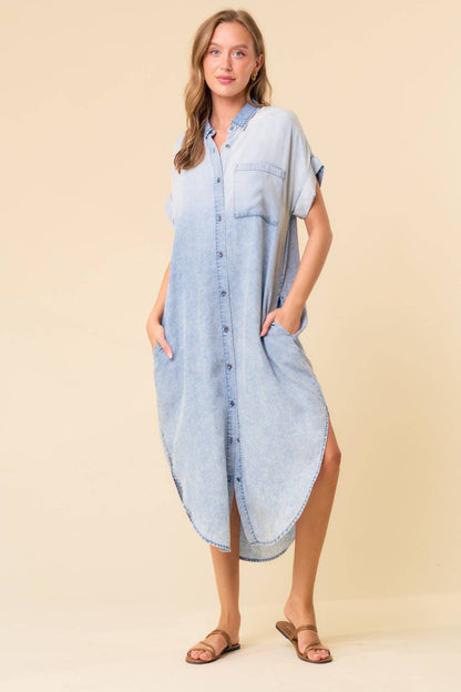 Doe and Rae - TENCEL DENIM SHIRT DRESS