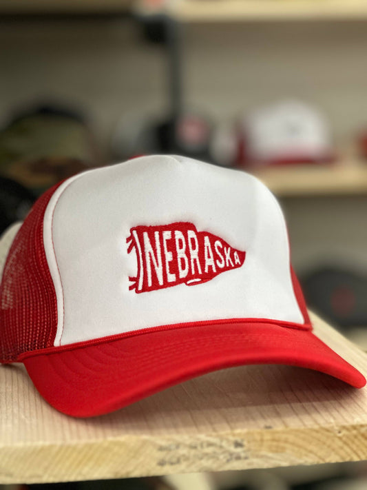 Nebraska Pennant Foam Trucker Hat | Nebraska Pennant Hat