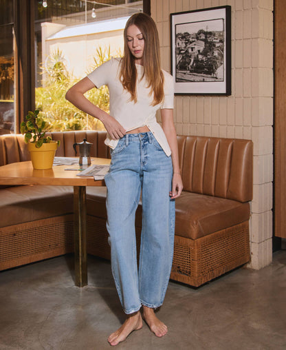 Lovervet by VERVET - HIGH RISE BARREL LEG JEANS