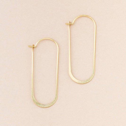 Scout Curated Wears - Refined Earring Collection - Cosmic Oval/Gold Vermeil