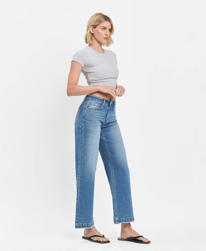 Lovervet by VERVET - HIGH RISE TROUSER WIDE JEANS