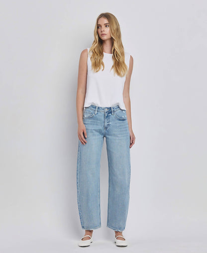Lovervet by VERVET - HIGH RISE BARREL LEG JEANS