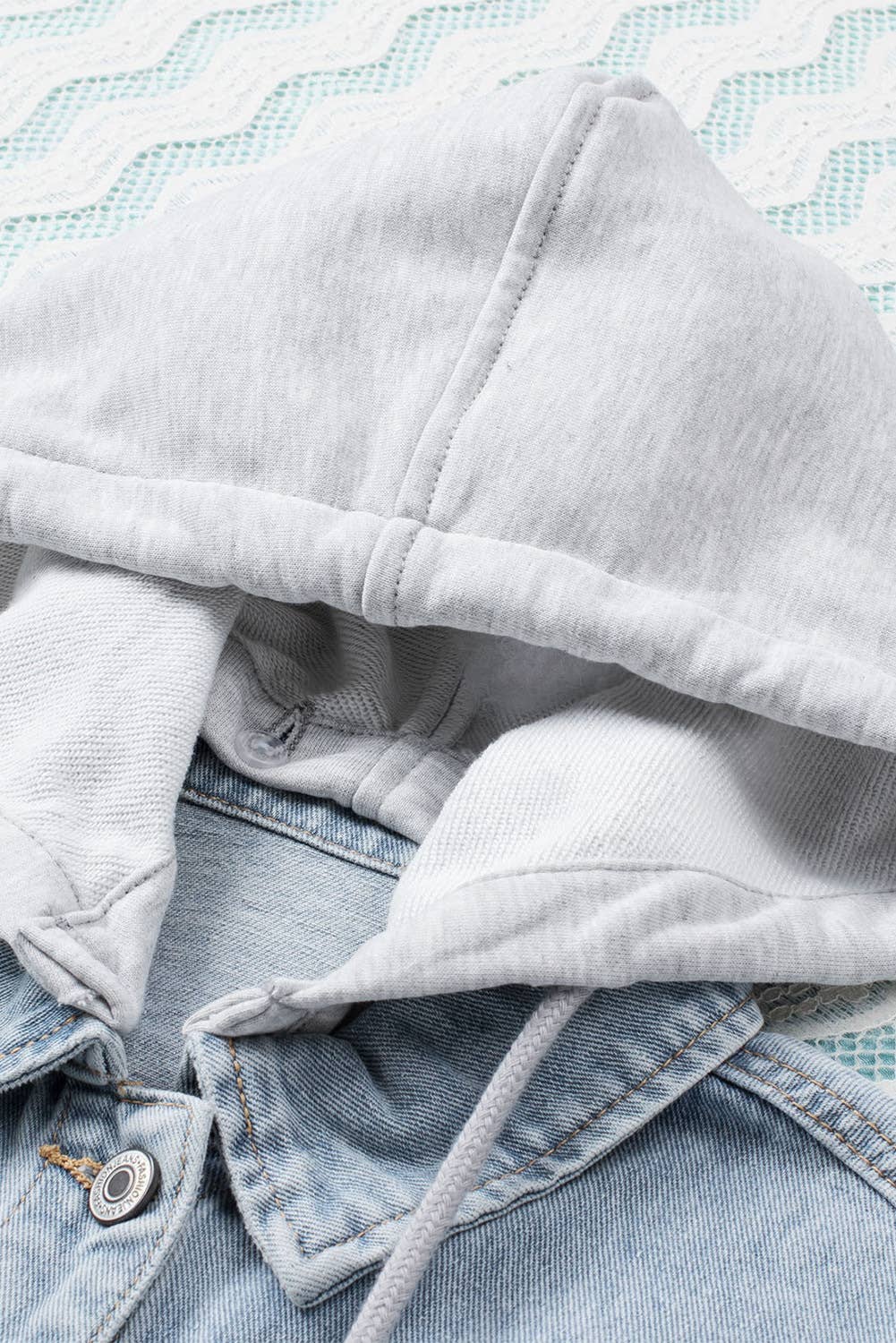 hooded denim jacket
