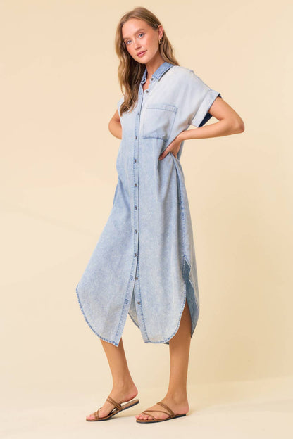 Doe and Rae - TENCEL DENIM SHIRT DRESS