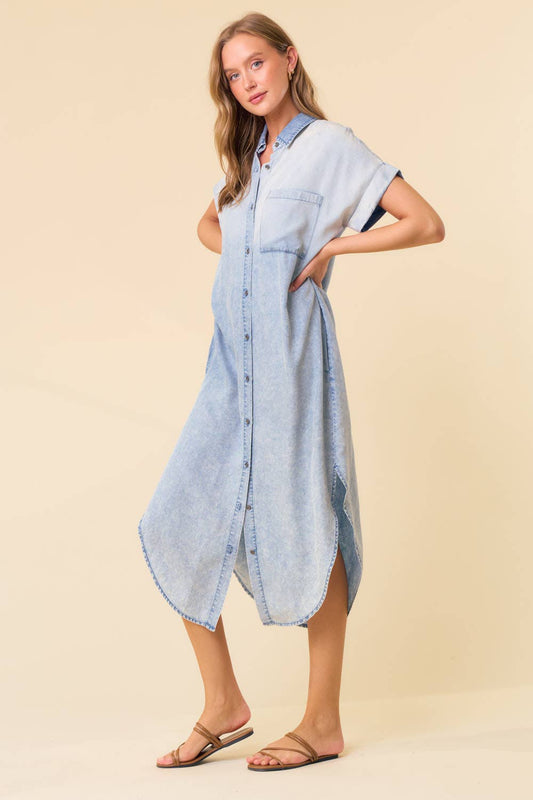 Doe and Rae - TENCEL DENIM SHIRT DRESS