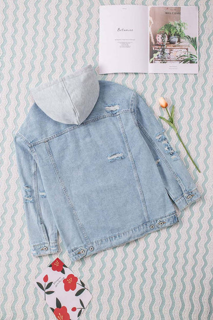 hooded denim jacket