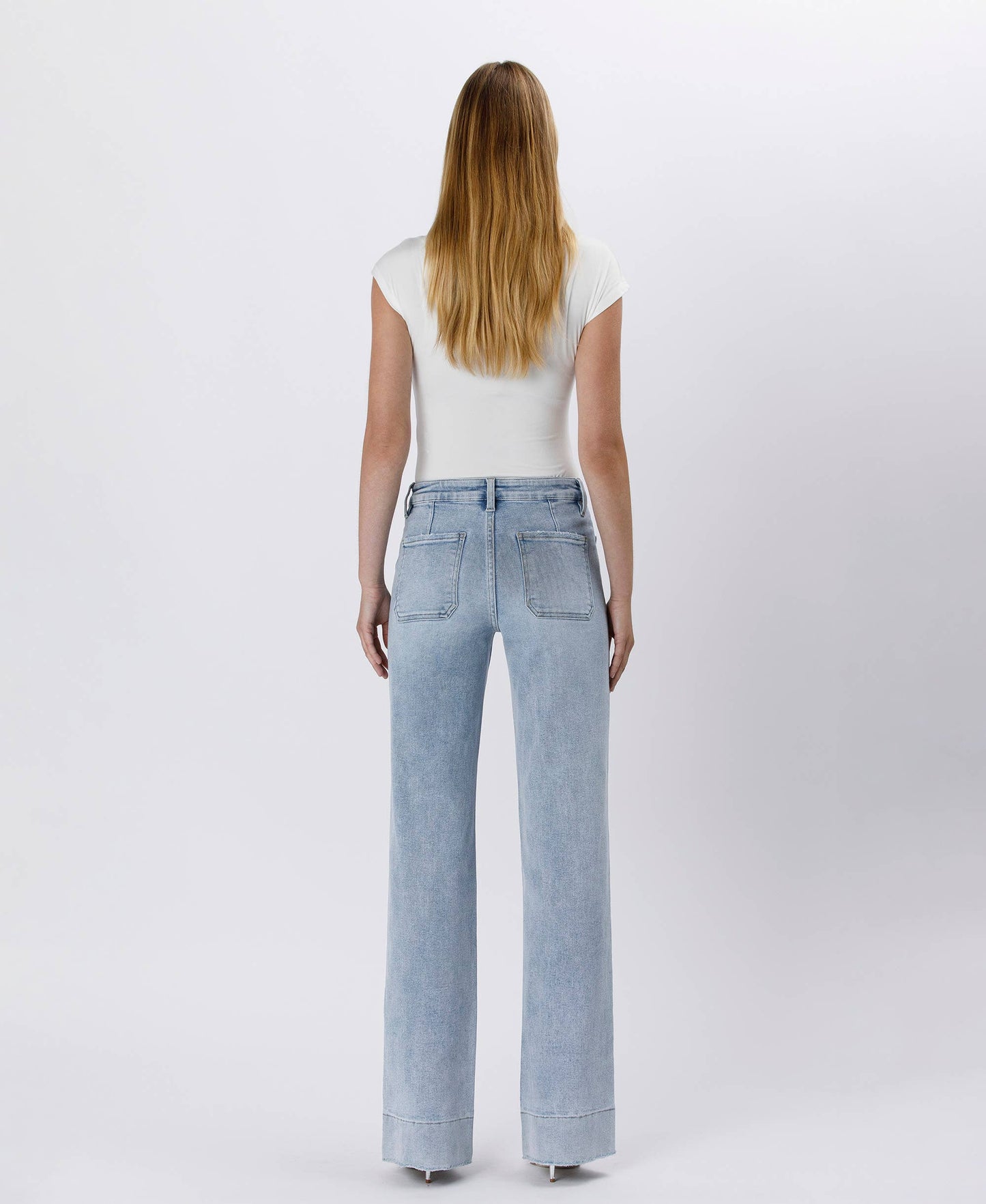 Lovervet by VERVET - HIGH RISE TROUSER HEM FLARE