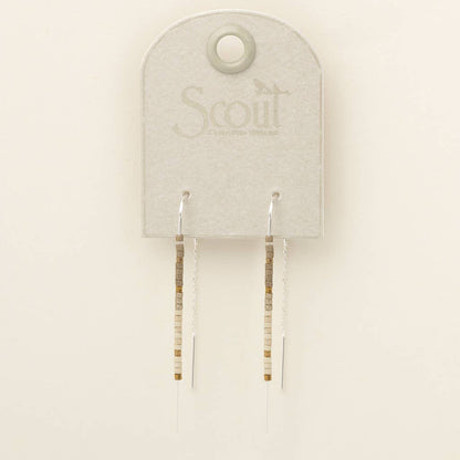 Scout Curated Wears - Chromacolor Miyuki Thread Earring - Pewter Multi/Silver