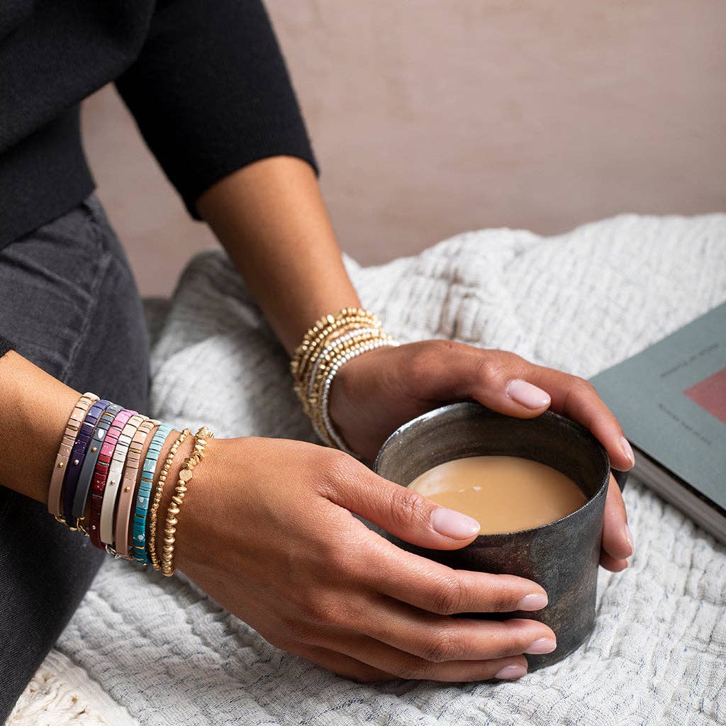 Scout Curated Wears - Mini Metal Stacking Bracelet - Mixed Beads Silver
