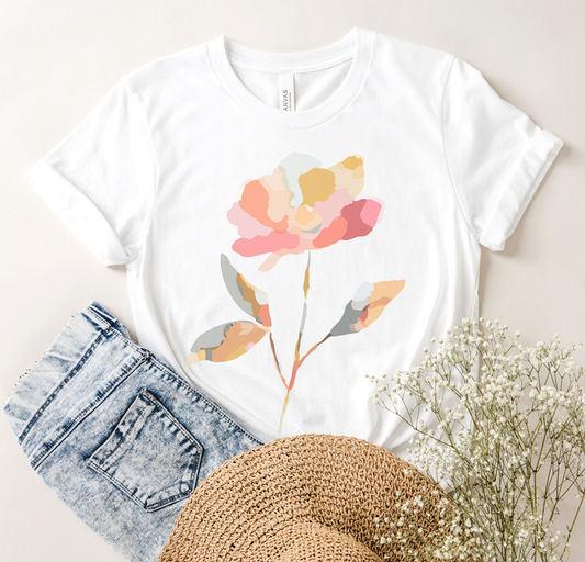 Watercolor Floral Mosaic Tee