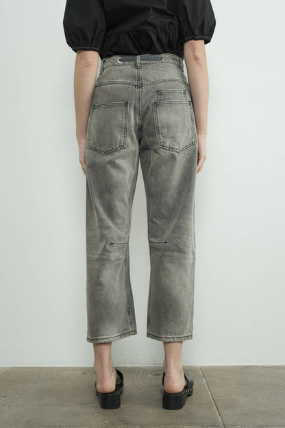 Aaron & Amber BARREL DENIM PANTS WITH EYELET WAIST