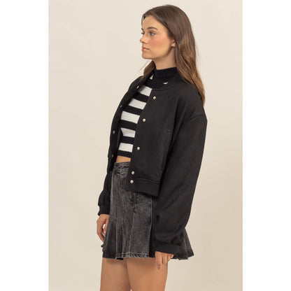 BUTTON-UP BOMBER JACKET