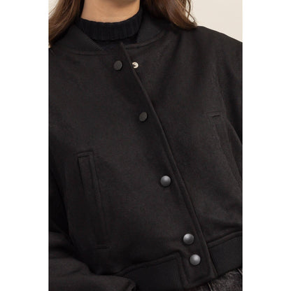 BUTTON-UP BOMBER JACKET