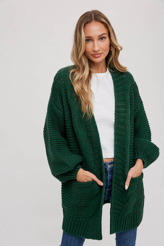 CHUNKY CABLE CARDIGAN