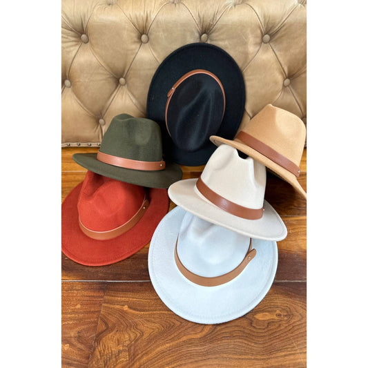 FEDORA HAT With Leather Belt