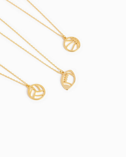 Basketball Cutout Pendant Necklace