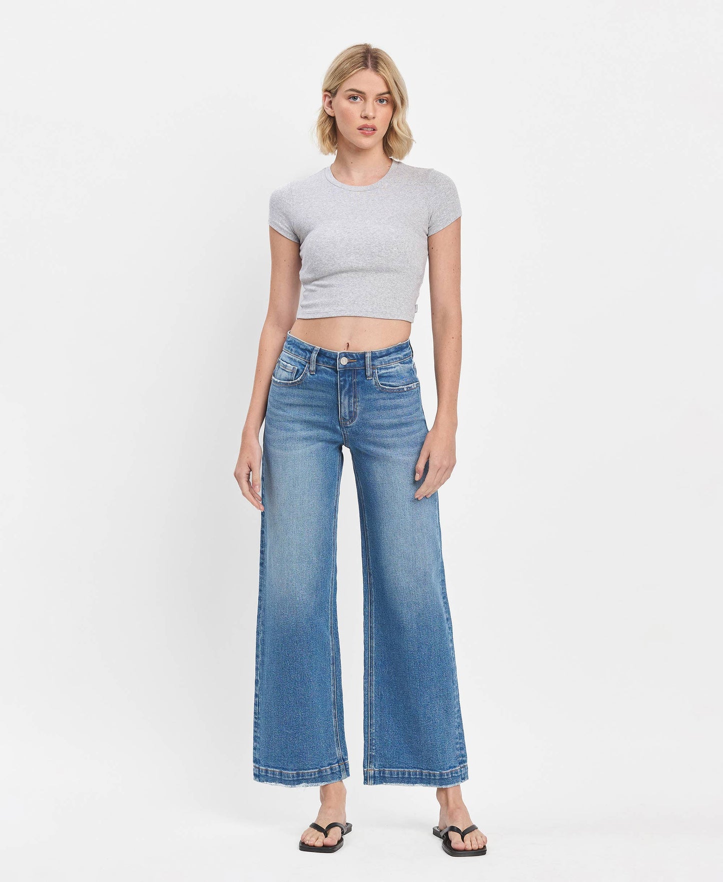 Lovervet by VERVET - HIGH RISE TROUSER WIDE JEANS