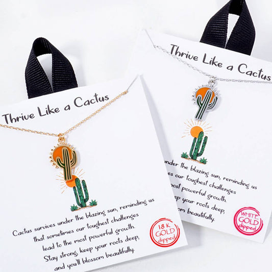 Sun Cactus Necklace