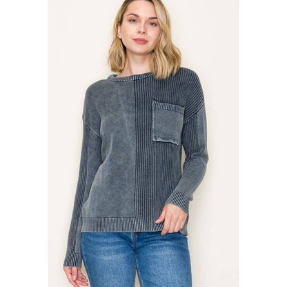 STACCATO - TEXTURED POCKET SWEATER