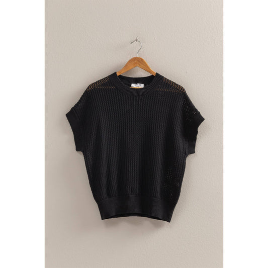 Open-Knit Dolman Top
