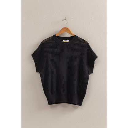 Open-Knit Dolman Top